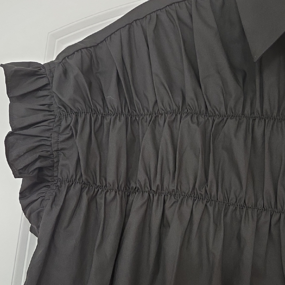 Pretty Black Button Down Dress In Perfect New Condition! - Picture 4 of 8